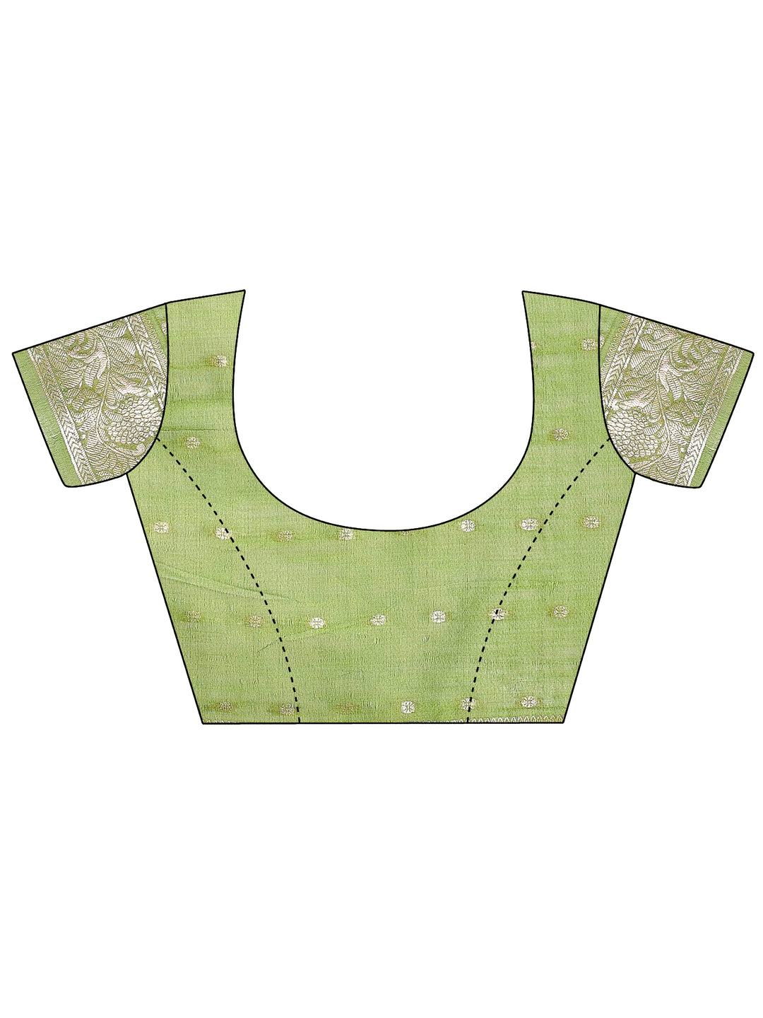 Light Green Colour Linen Cotton Saree Printed Work With Blouse Piece