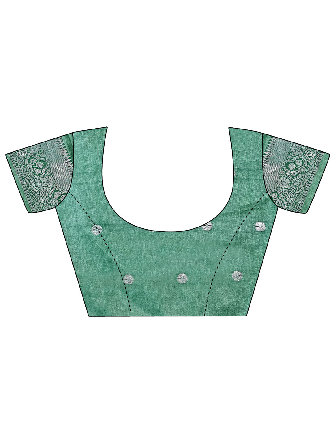 Light Green Colour Lichi Silk Saree Weaving work With Blouse Piece