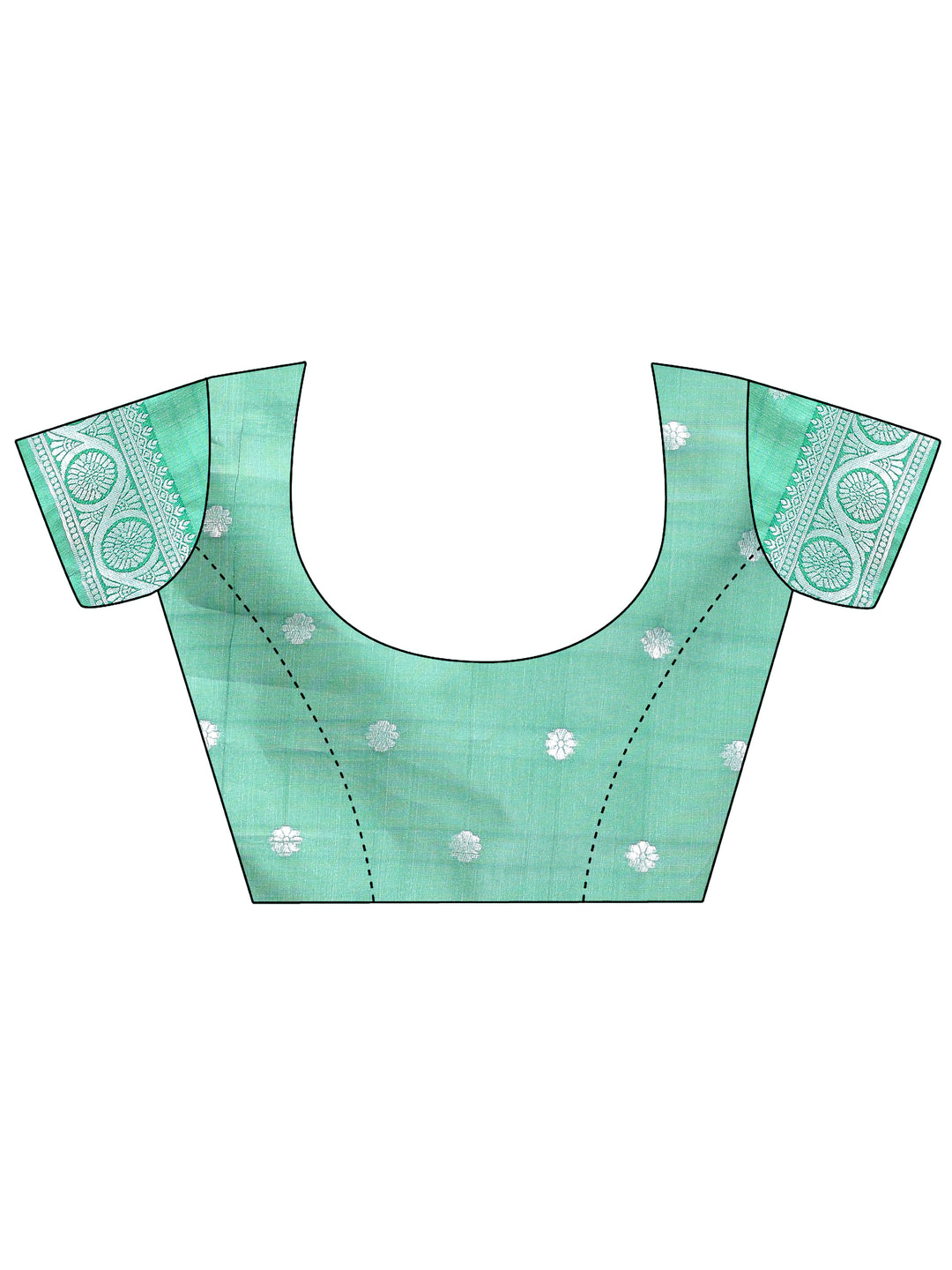 Light Green Colour Lichi Silk Saree Weaving Work With Blouse Piece