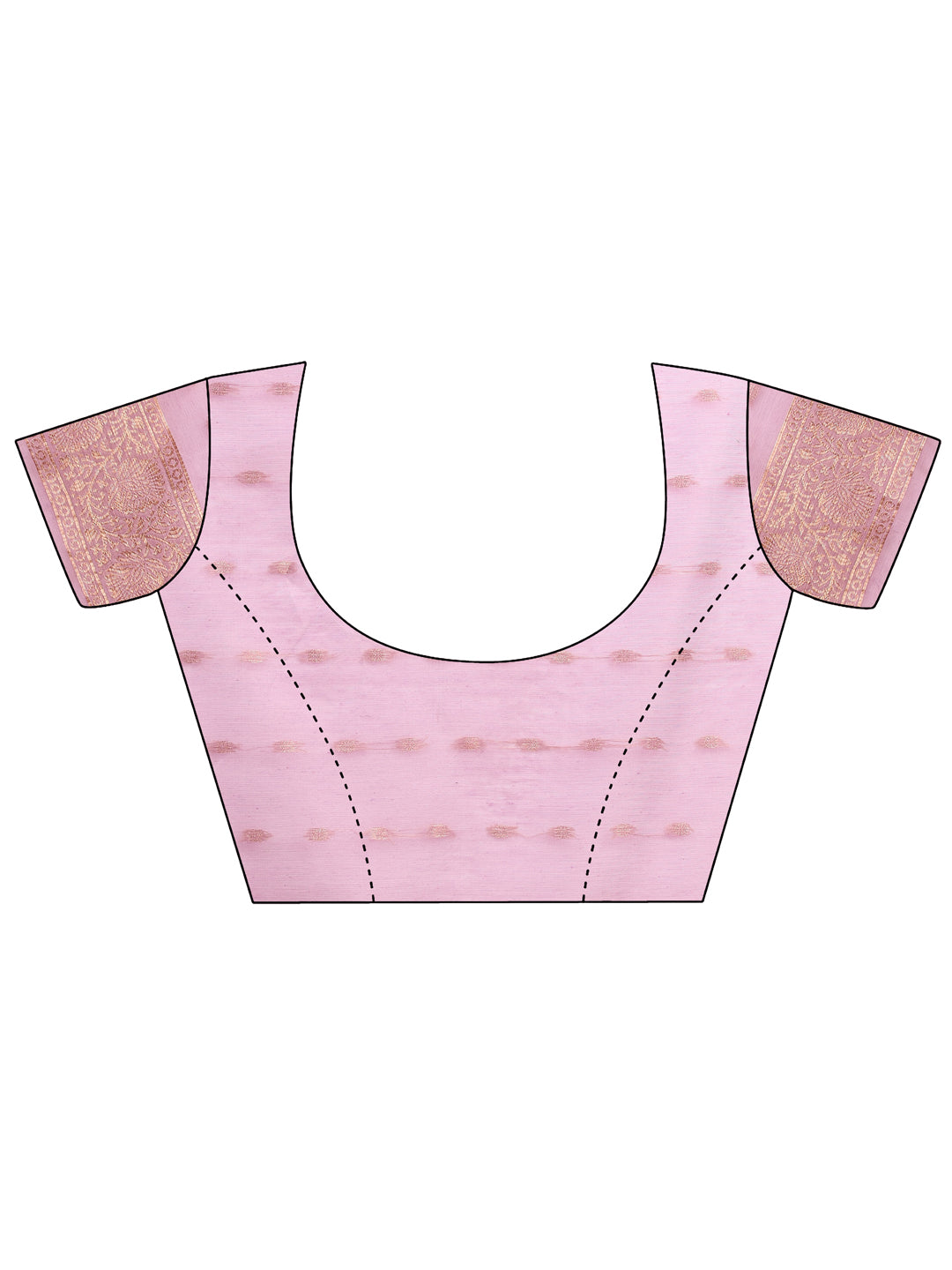 Light Pink Colour Cotton Printed Saree With Blouse Piece