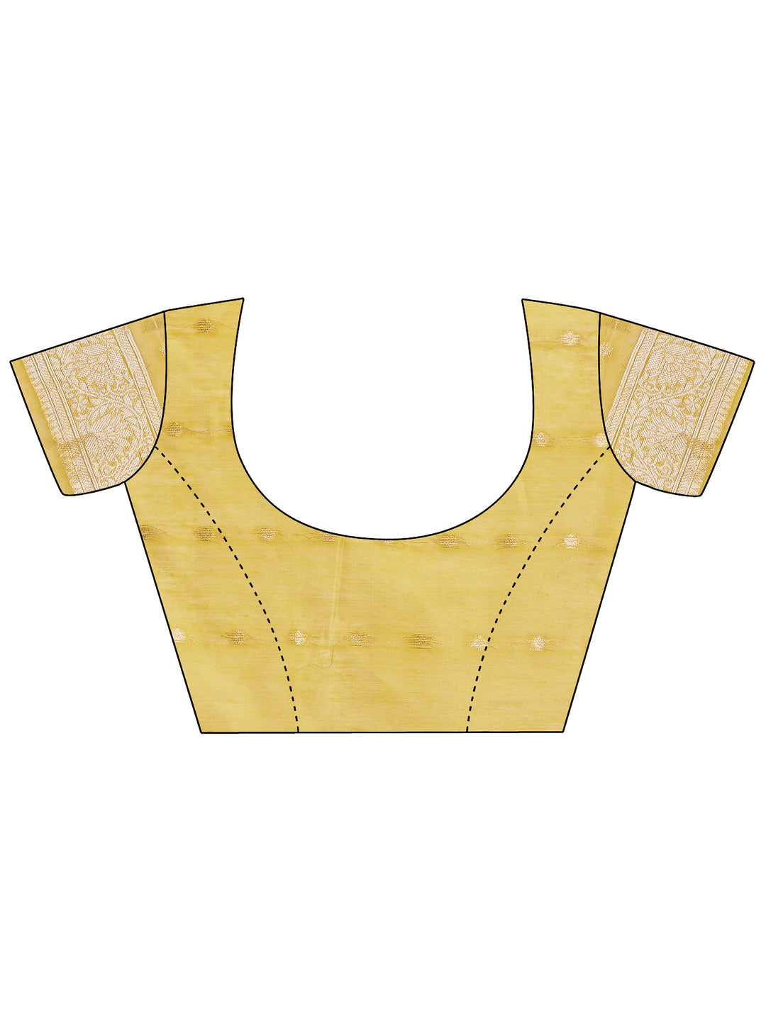 Yellow Colour Cotton Saree Printed Work With Blouse Piece