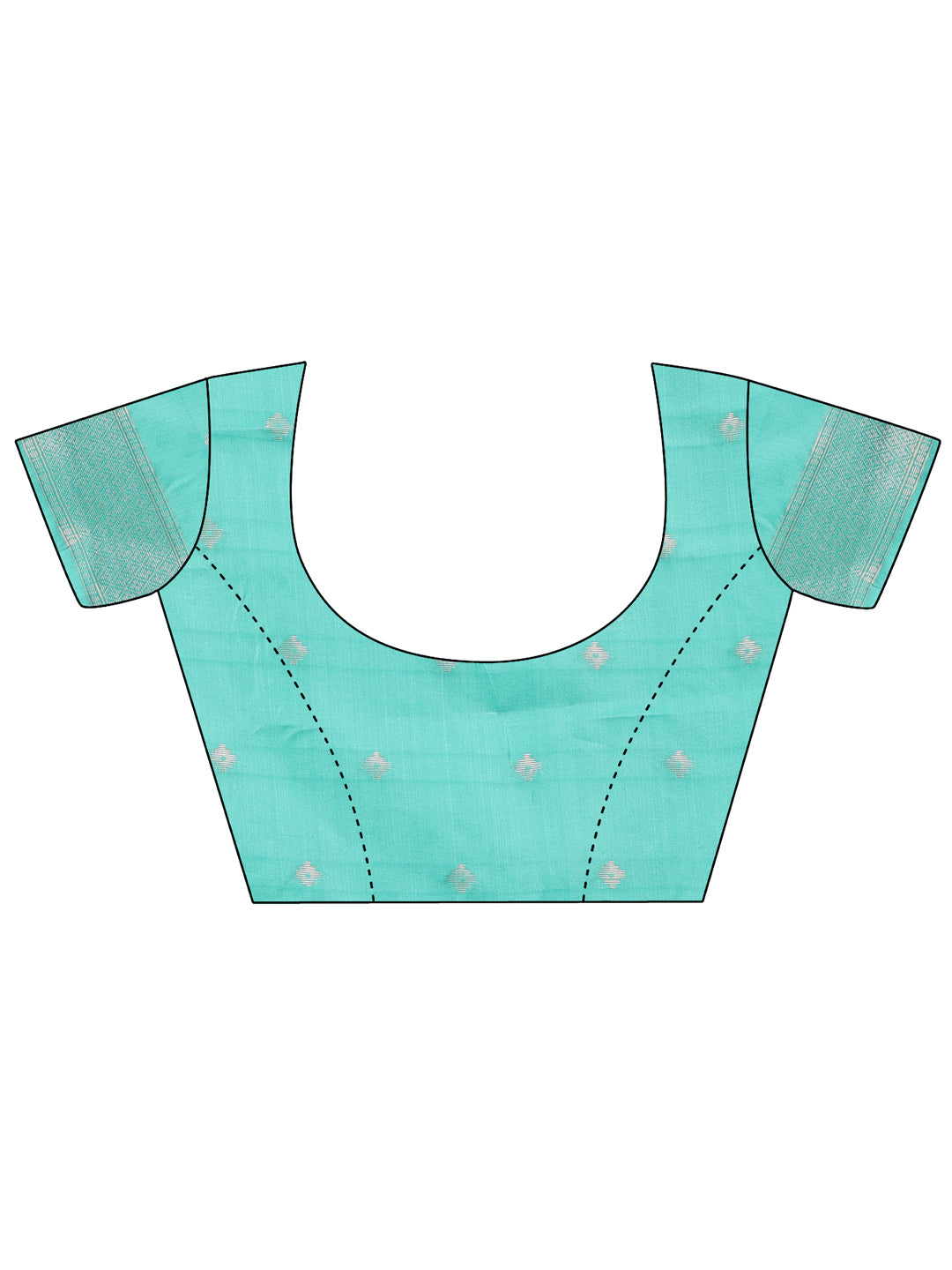 Sea Green Colour Linen Cotton Printed Work Saree With Blouse Piece