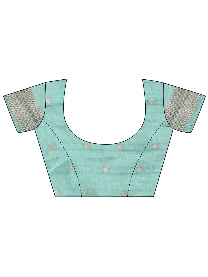 Light Green Colour Linen Cotton Printed Work Saree With Blouse Piece