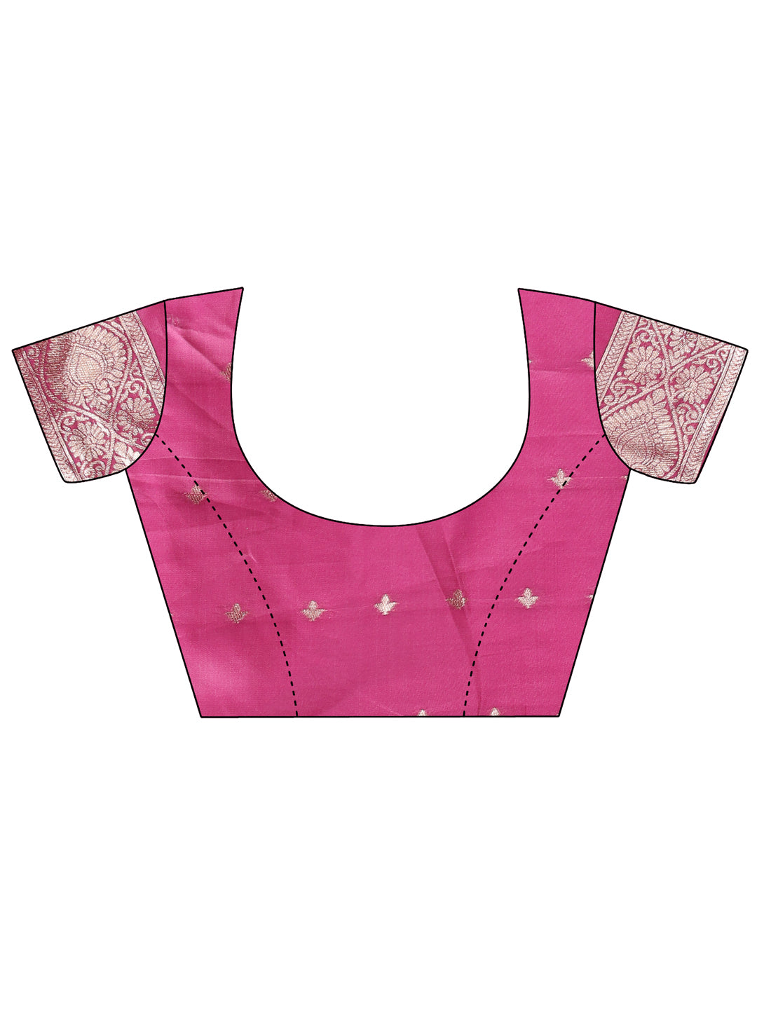 Pink Colour Linen Cotton Saree Printed Work With Blouse Piece
