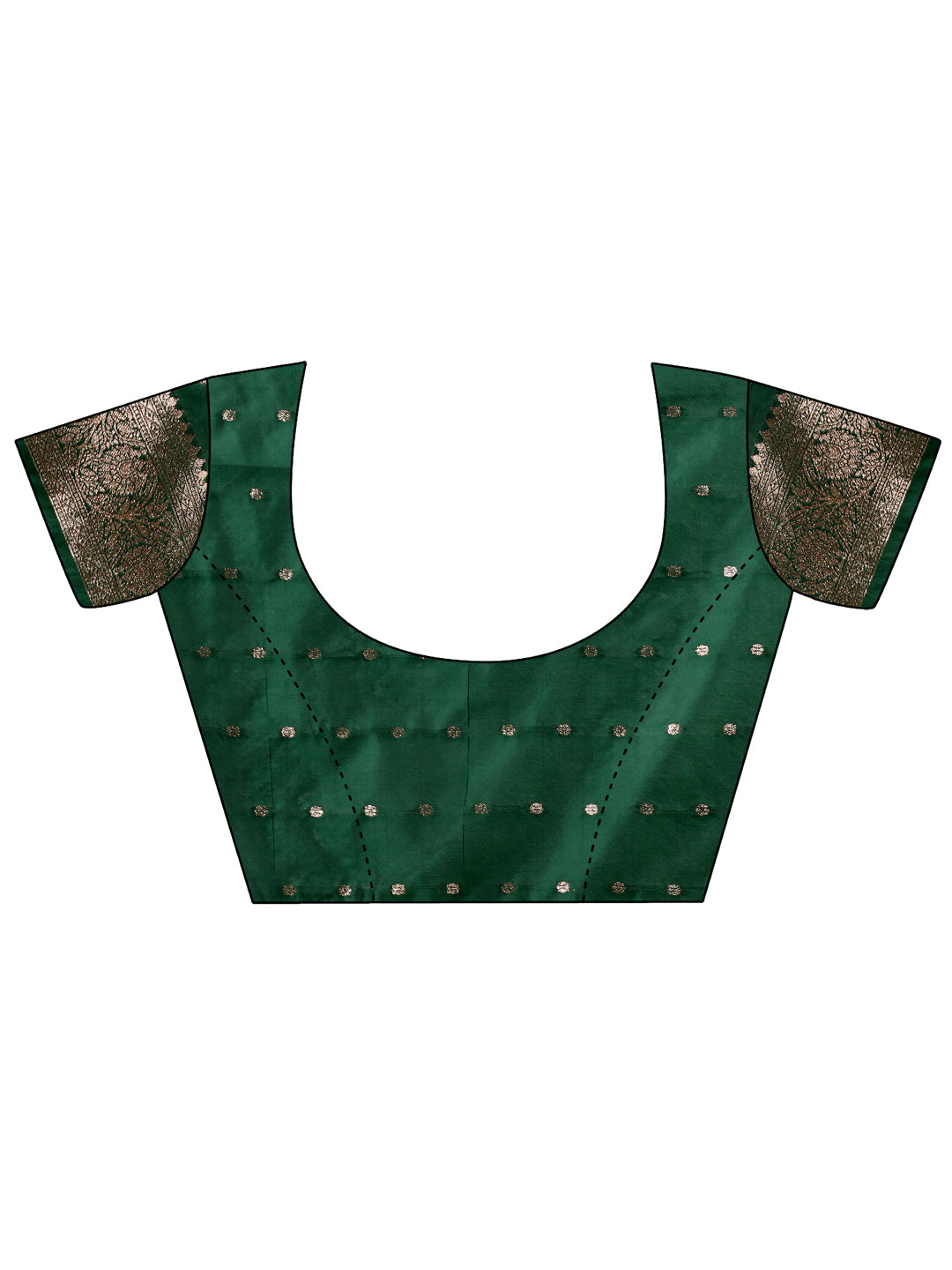 Green Colour Lichi Silk Saree weaving work With Blouse Piece