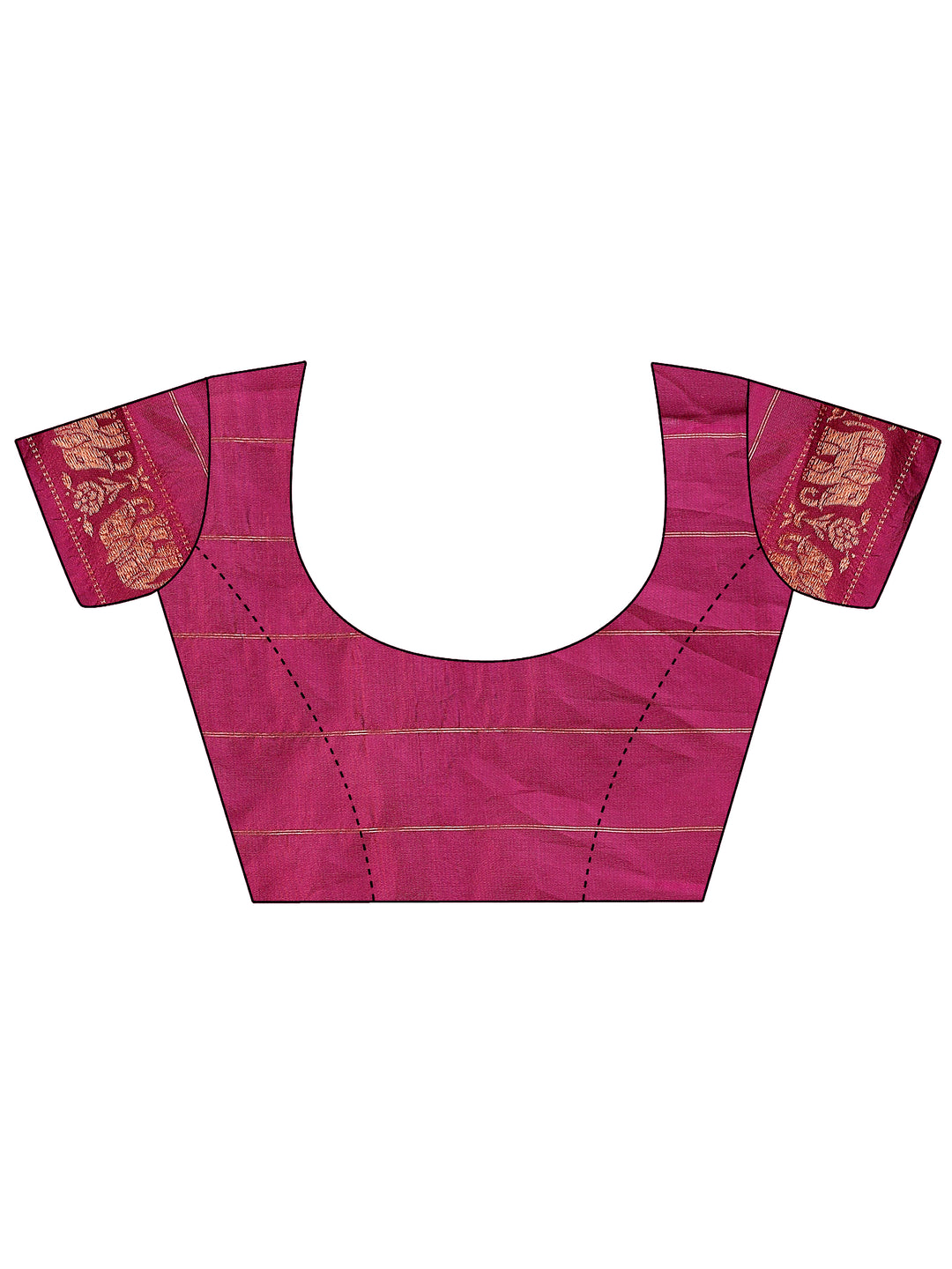 Pink Colour Silk Saree Weaving work With Blouse Piece