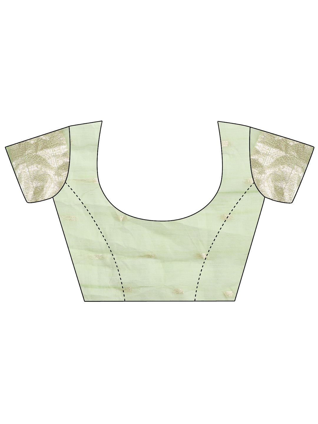 Light Green Colour Linen Cotton Saree Printed Work With Blouse Piece