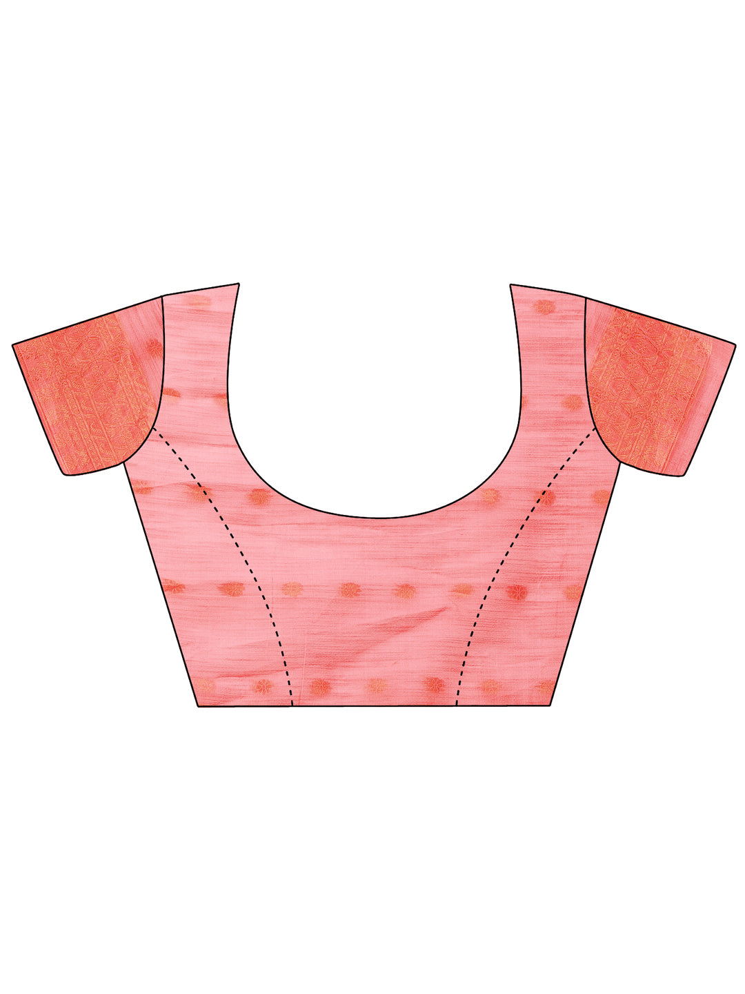Peach Colour Linen Cotton Printed Work Saree With Blouse Piece
