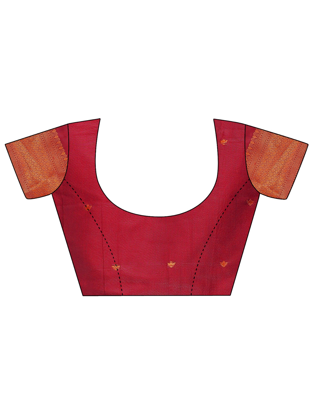 Maroon Colour Banarasi silk Saree Weaving Work With Blouse Piece