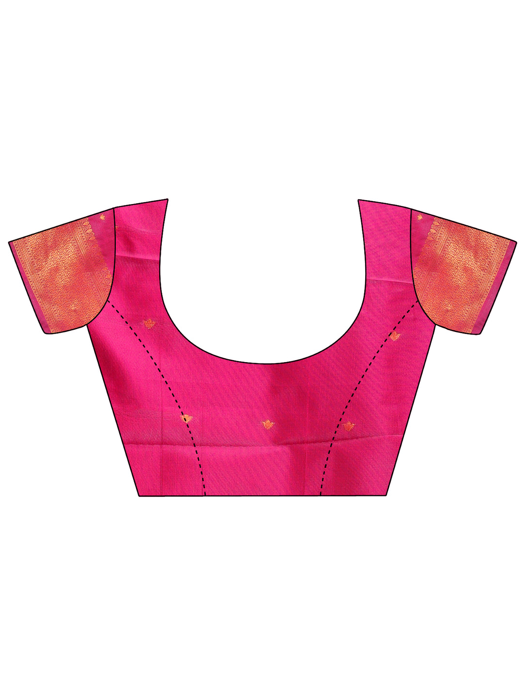 Magenta Colour Banarasi silk Saree Weaving Work With Blouse Piece