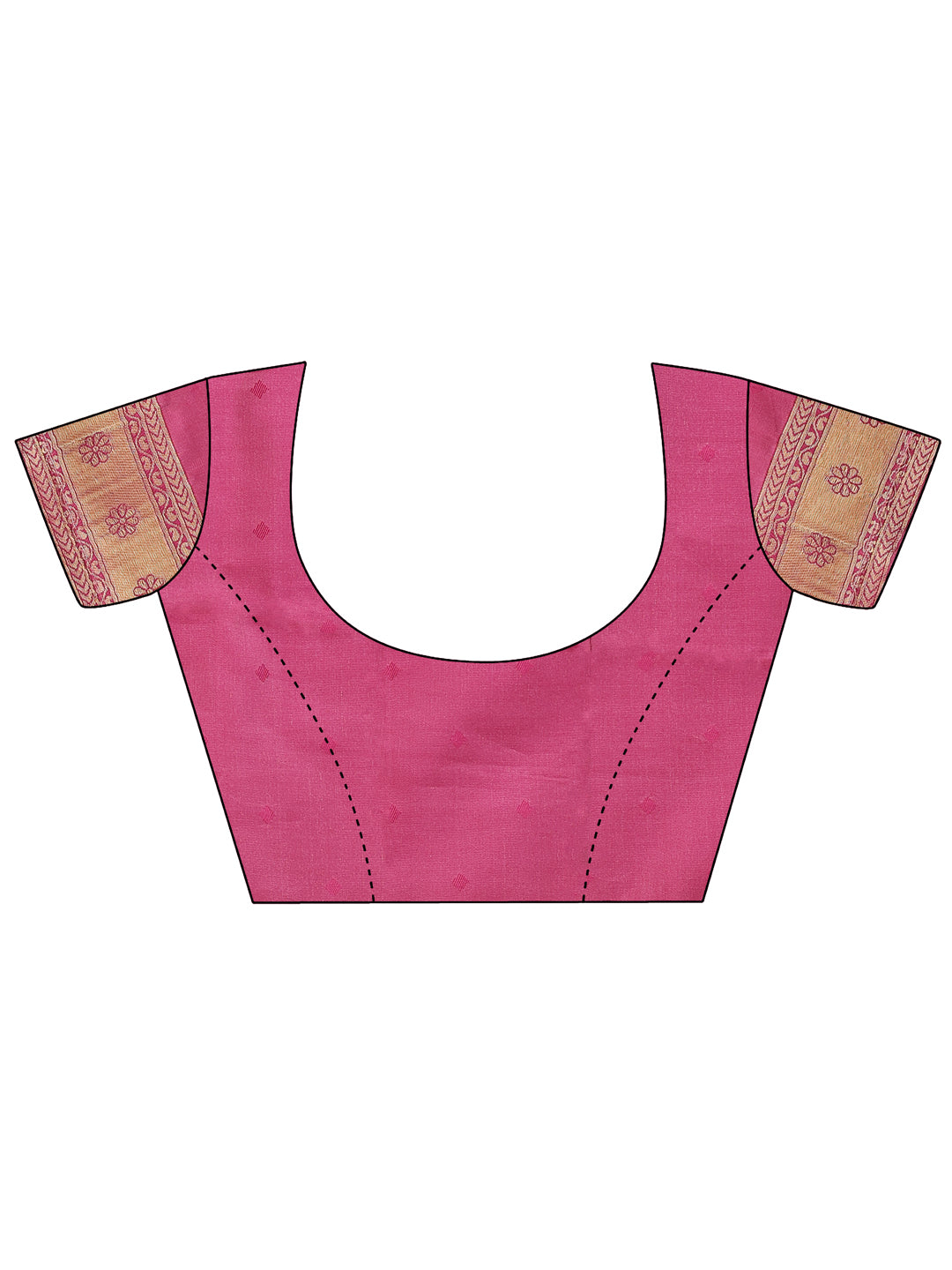 Light Pink & Magenta Colour Banarasi Silk Weaving Work Saree With Blouse Piece