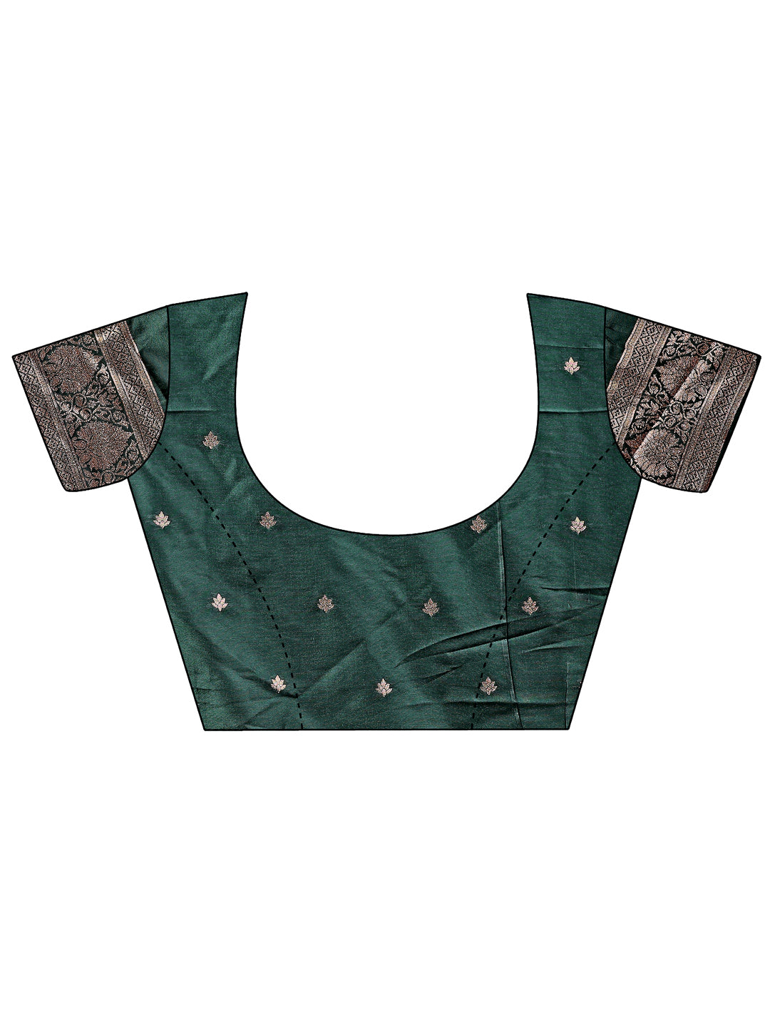 Green Colour Silk Saree Weaving Work With Blouse Piece