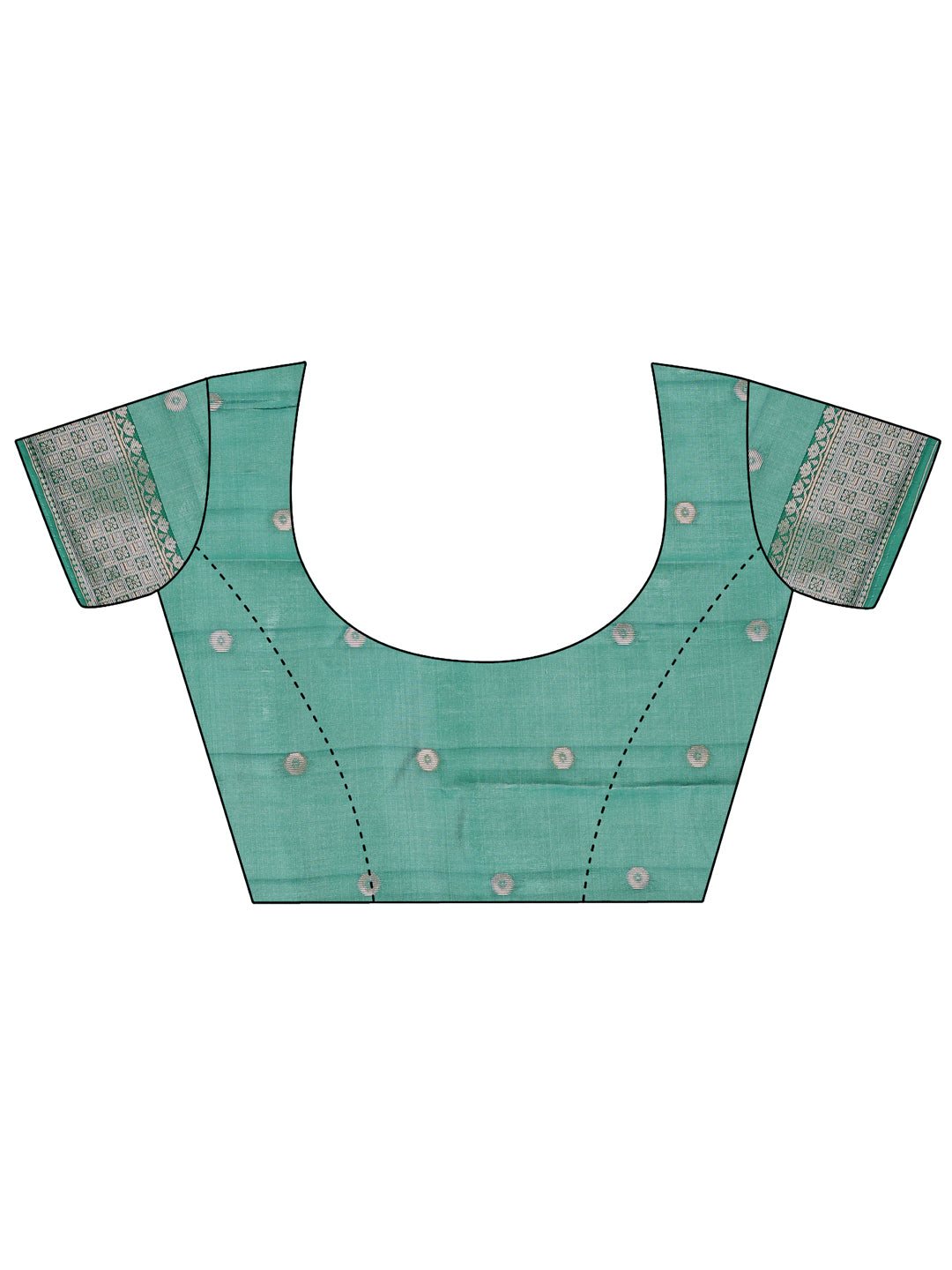 Light Green Colour Linen Cotton Printed Work Saree With Blouse Piece