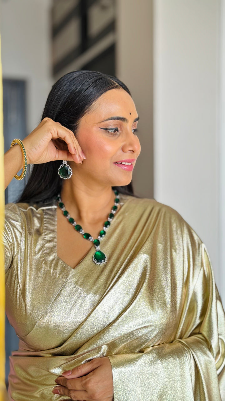 Premium Lilac unicorn Chromatic Designer Saree golden