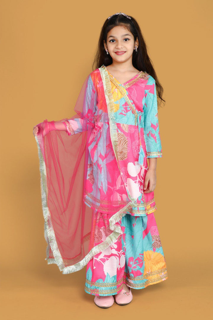 Multi Colour Reyon Printed Codding Lace With Anarkali-Style Suit
