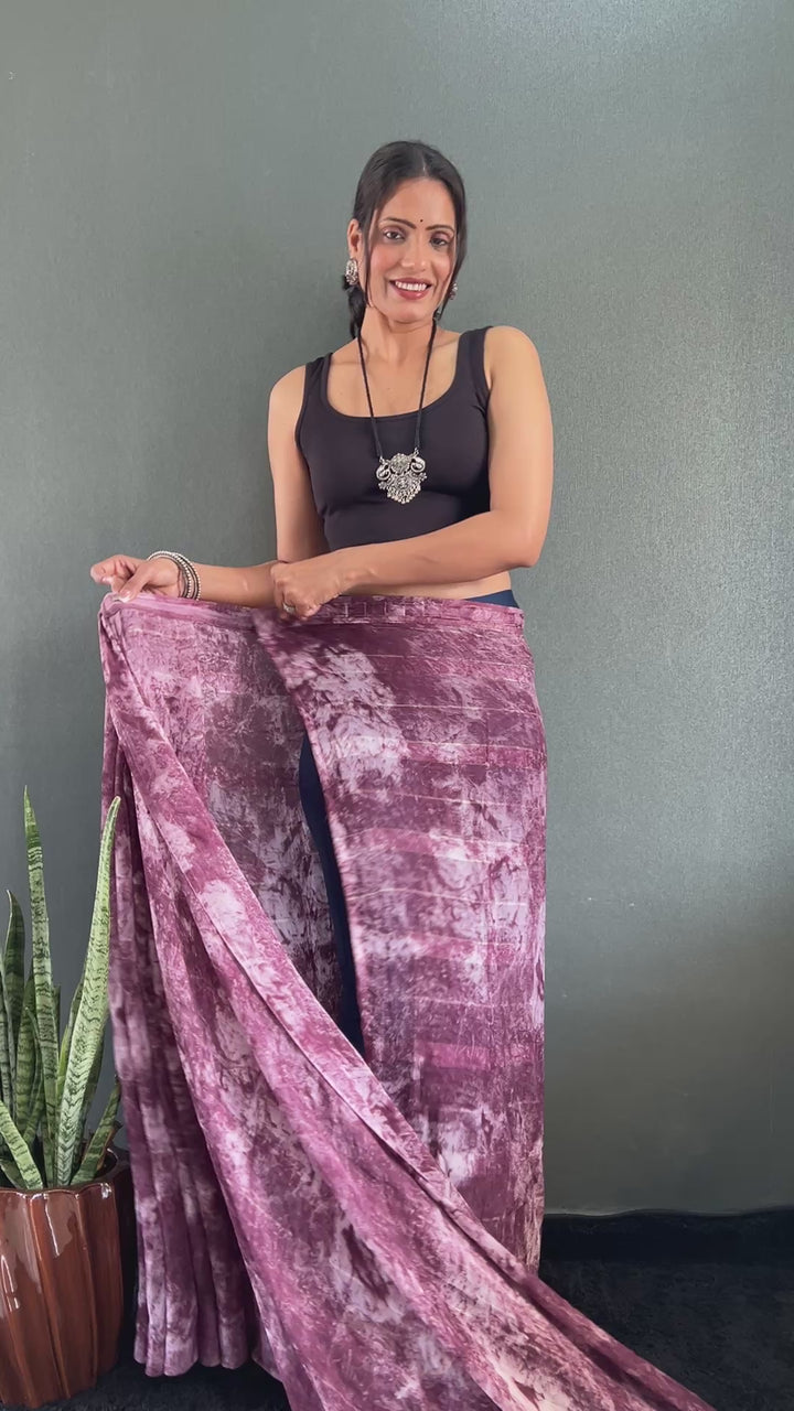 Dark Brown Color Rangoli Silk Saree With Beautiful Blouse