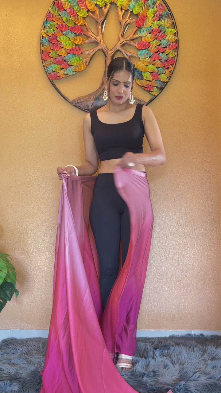 Pink Color Rangoli Silk Saree With Beautiful Blouse