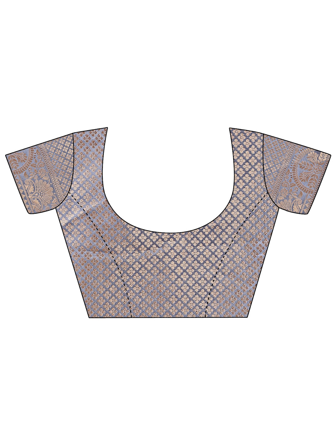 Gray Colour Organza Saree Weaving work With Blouse Piece