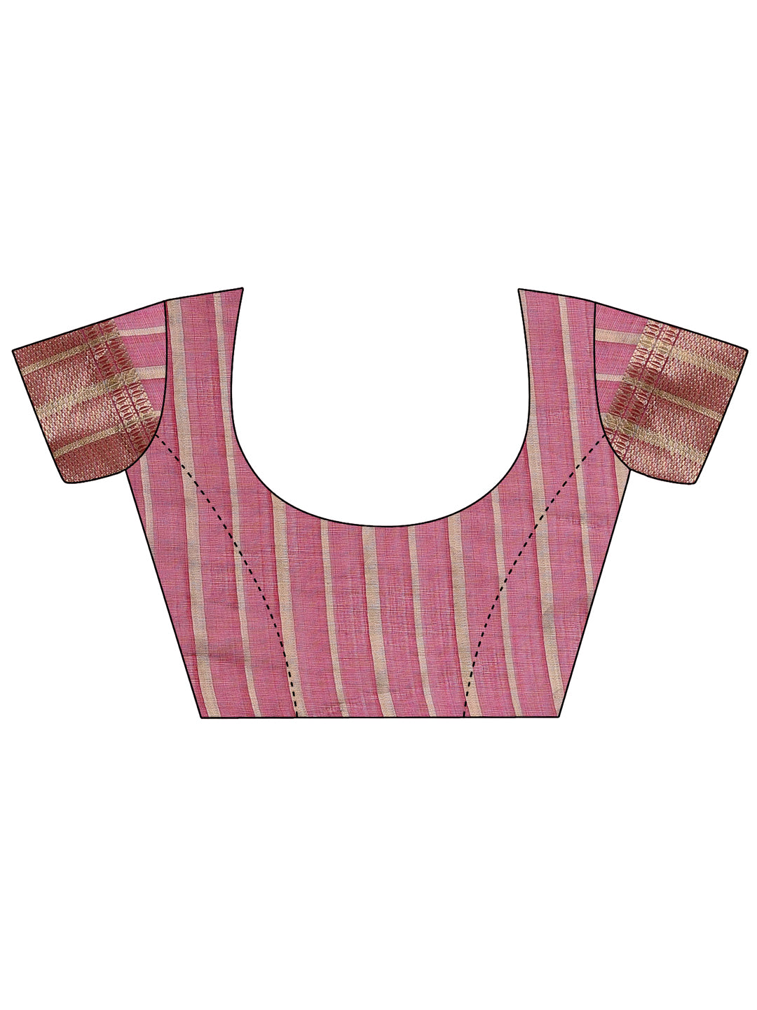 Magenta Colour Organza Saree Weaving Work With Blouse Piece