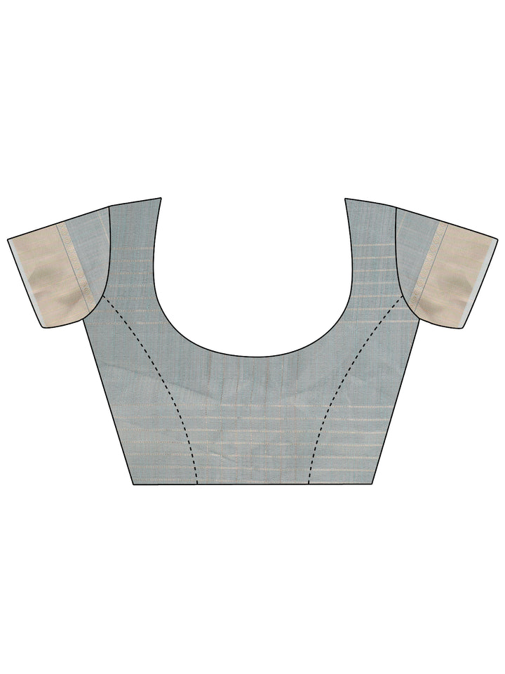 Light Blue Colour Organza Saree Weaving Work With Blouse Piece