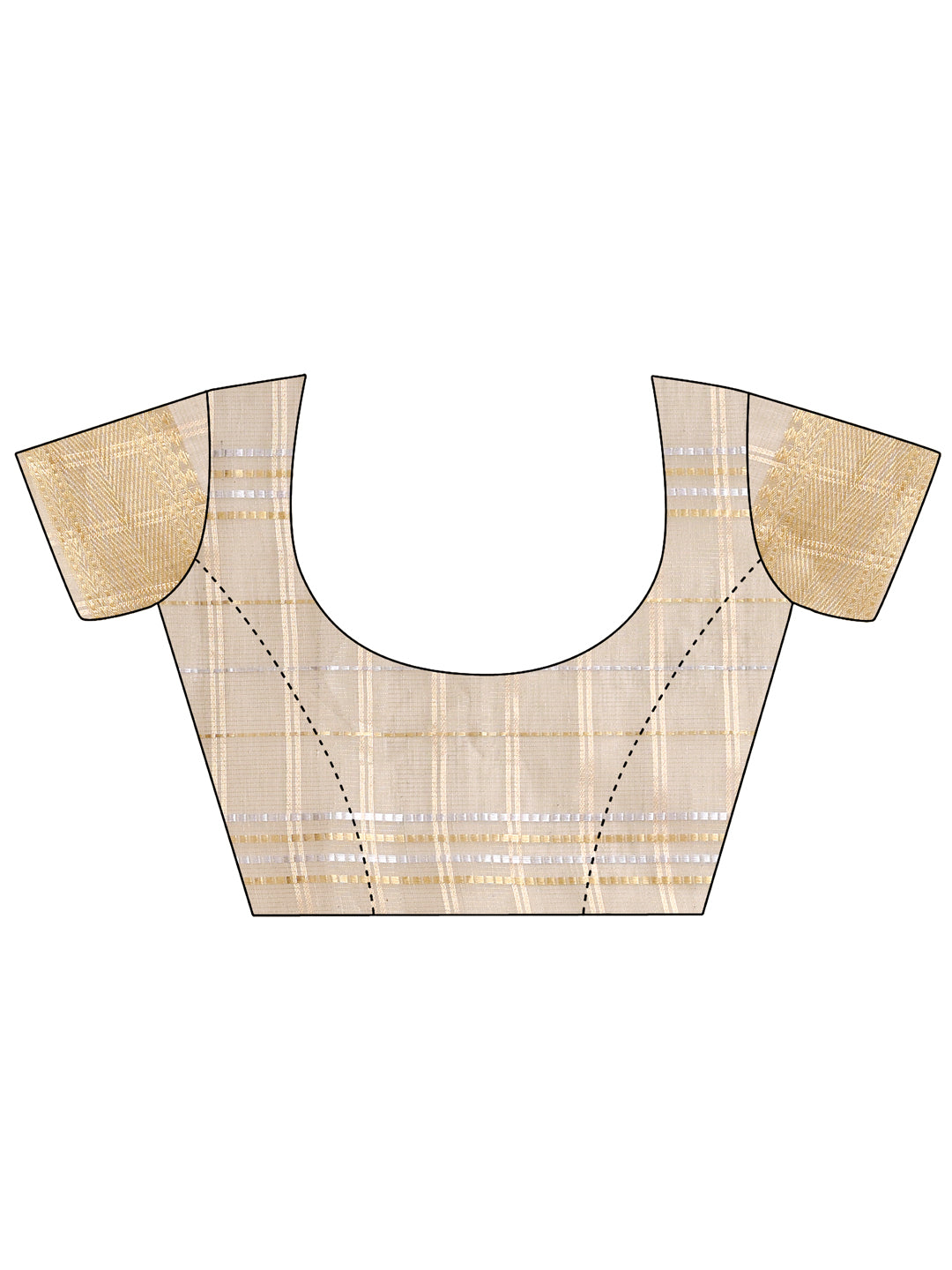 Beige Colour Organza Saree Weaving Work With Blouse Piece