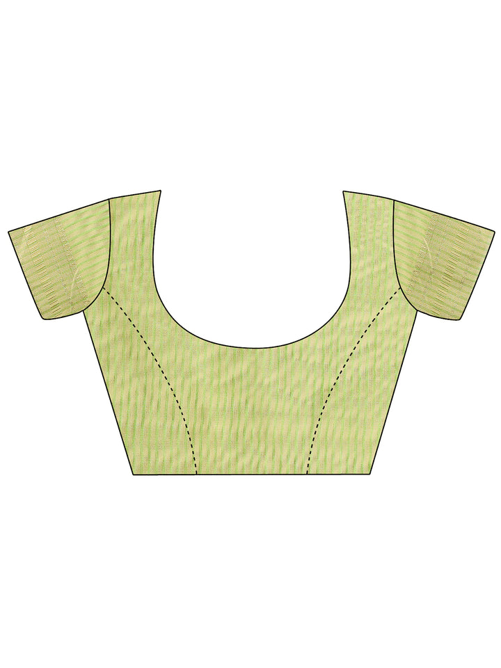 Light Green Colour Organza Saree Weaving Work With Blouse Piece