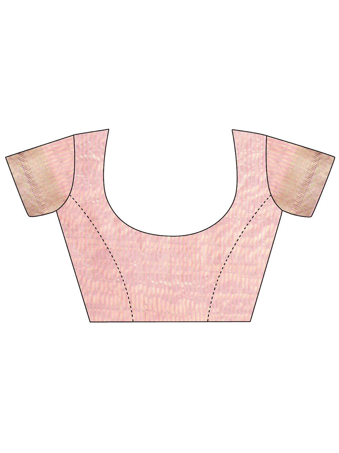 Light Pink Colour Organza Saree Weaving Work With Blouse Piece